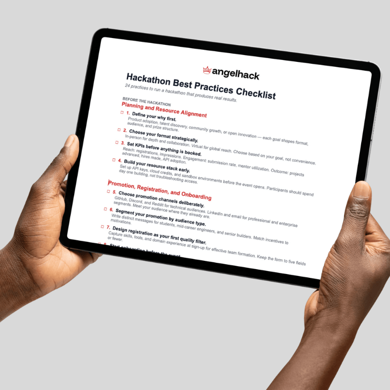 Hackathon Best Practices Checklist