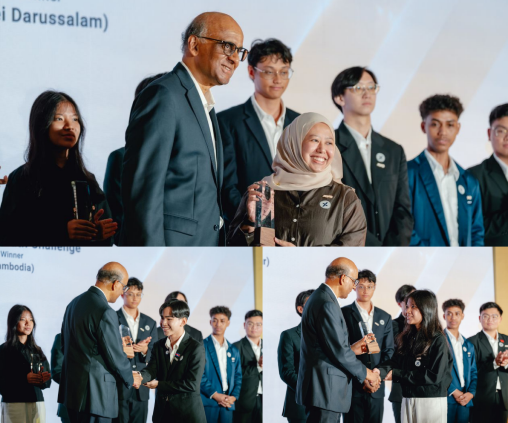AI Ready ASEAN Youth Challenge: How AI Singapore Ran an Ideathon Across ASEAN 2 Three winning teams with awards presented by Mr Tharman Shanmugaratnam, President of the Republic of Singapore