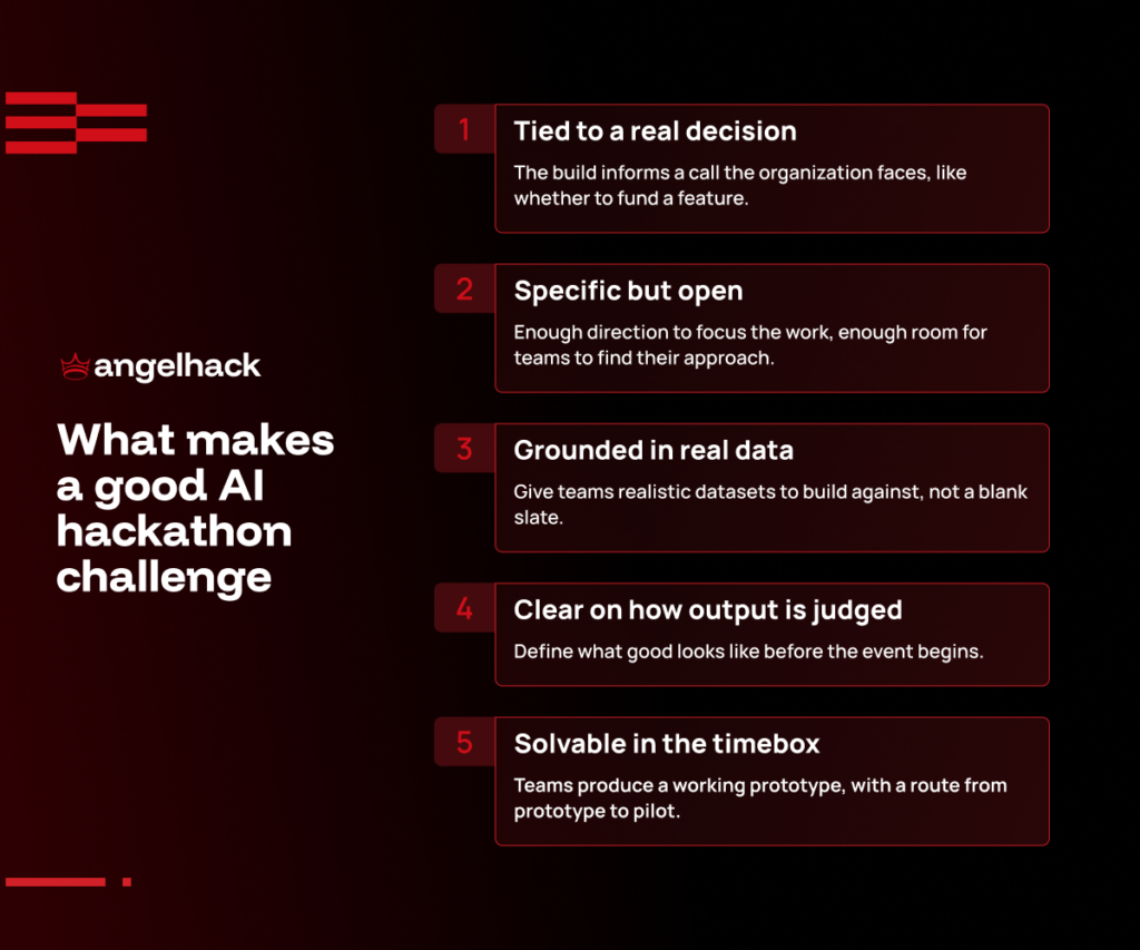 Scoping an AI Hackathon Challenge: From Theme to Working Prototype 1 What makes a good AI hackathon challenge